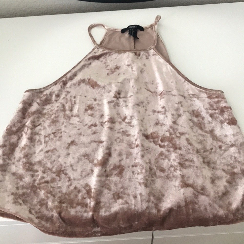forever 21 beige velvet tunic